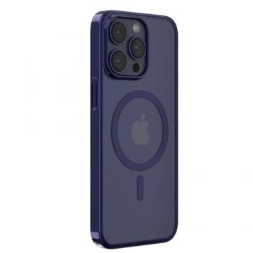 Husa Devia Glimmer Series Magnetic compatibila cu iPhone 15 Pro Max, Albastru
