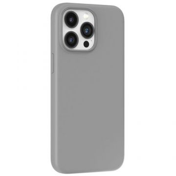 Husa Devia Silicon Nature Series compatibila cu iPhone 15 Pro, Gri