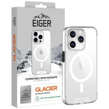 Husa Eiger Glacier Magsafe Case compatibila cu iPhone 15 Pro Max, Transparent