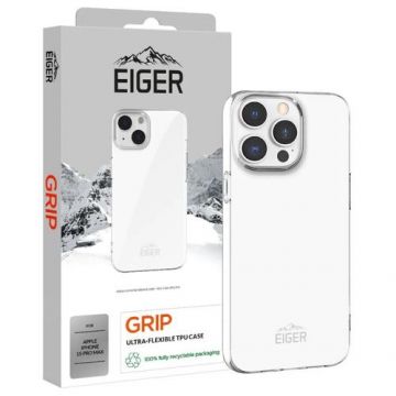 Husa Eiger Grip compatibila cu iPhone 15 Pro Max, Transparent