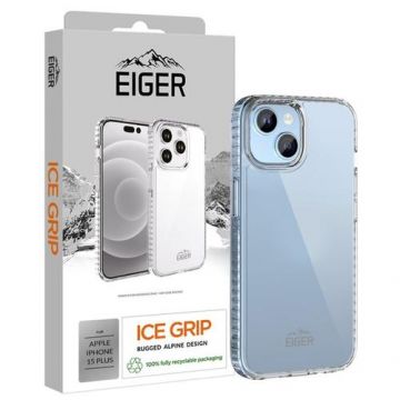 Husa Eiger Ice Grip compatibila cu iPhone 15 Plus, Transparent