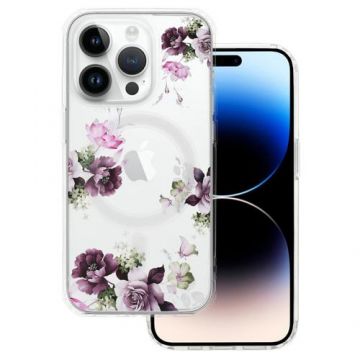 Husa Lemontti Flower Magsafe Design 7 compatibila cu iPhone 14 Pro