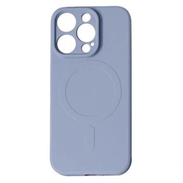 Husa Lemontti Silicon compatibila cu iPhone 15 Pro MagSafe, Gri