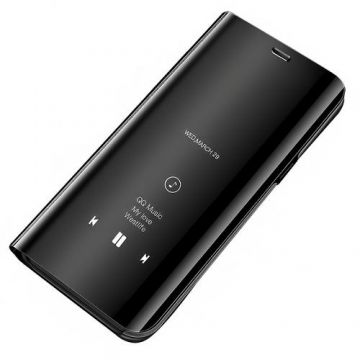 Husa pentru Samsung Galaxy A22 5G A226, OEM, Clear View, Neagra