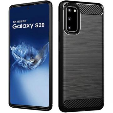Husa Pentru Samsung Galaxy S20 G980 / S20 5G G981, Carbon, Neagra