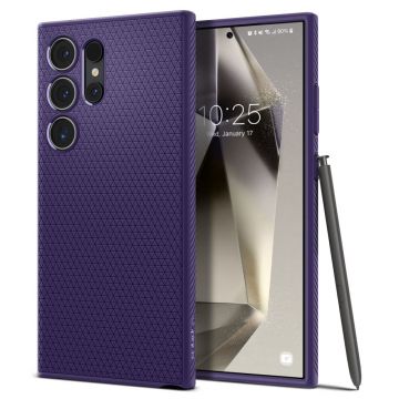 Husa pentru Samsung Galaxy S24 Ultra Spigen Liquid Air, Deep Purple