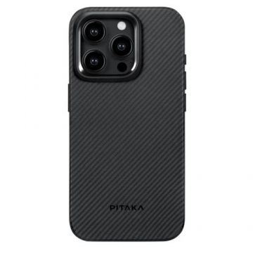 Husa Pitaka MagEZ Pro 4 Aramida 600D compatibila cu iPhone 15 Pro Max, MagSafe, Negru