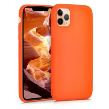 Husa pentru Apple iPhone 11 Pro, Silicon, Portocaliu, 49781.69