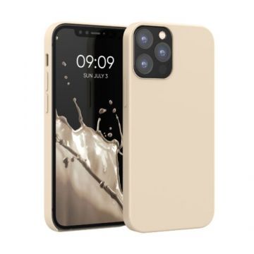 Husa pentru Apple iPhone 12/iPhone 12 Pro, Silicon, Crem, 52641.154