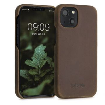 Husa pentru Apple iPhone 13 Mini, Piele naturala, Maro, 56413.05, kalibri