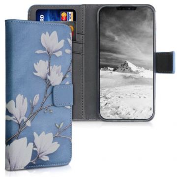 Husa pentru iPhone 13 Mini, Piele ecologica, Albastru, 55935.02