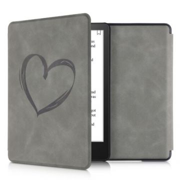 Husa pentru Kindle Paperwhite 11, Piele ecologica, Gri, Kwmobile, 56257.03