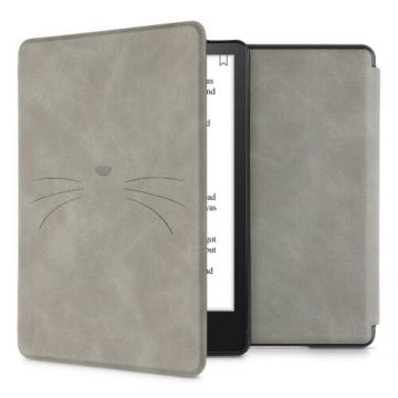 Husa pentru Kindle Paperwhite 11, Piele ecologica, Gri, Kwmobile, 56257.05