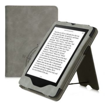 Husa pentru Kindle Paperwhite 11, Piele ecologica, Gri, Kwmobile, 56262.04