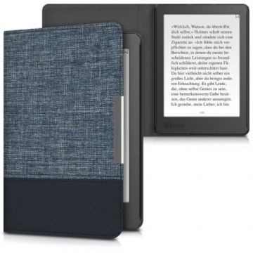 Husa pentru Kobo Aura Edition 2, Textil, Albastru, 41182.03