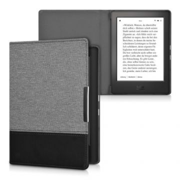 Husa pentru Kobo Aura H2O Edition 1, Textil, Gri, 39970.19