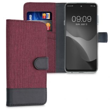 Husa pentru Motorola Edge 20 Lite, Textil, Rosu, 56064.20, Kwmobile