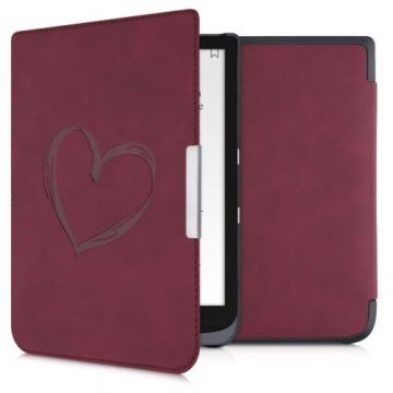 Husa pentru PocketBook InkPad 3/InkPad 3 Pro/InkPad Color, Piele ecologica, Rosu, Kwmobile, 53649.02