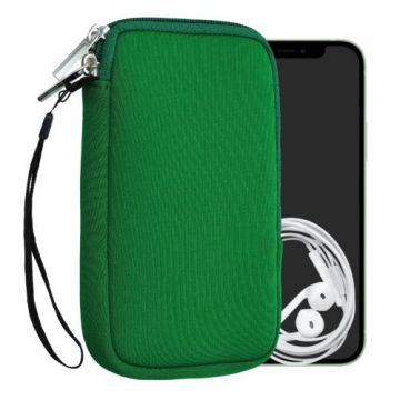 Husa Universala pentru telefon L, 6,5 inch, Neopren, Verde, 46188.3.169, Kwmobile