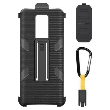 Carcasa de protectie multifunctionala pentru Ulefone Armor 17 Pro cu clema si carabina (Negru)