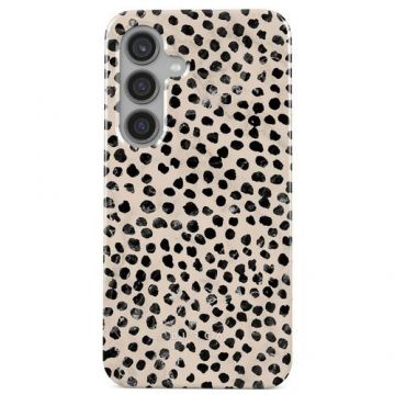 Husa Burga Dual Layer Almond Latte compatibila cu Samsung Galaxy S24 Plus (Crem/Negru)
