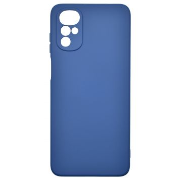 Husa de protectie din Silicon cu Microfibra la interior compatibila Motorola Moto G22, Albastru inchis