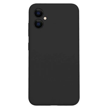 Husa de protectie din Silicon cu Microfibra la interior compatibila Samsung Galaxy A05, Negru