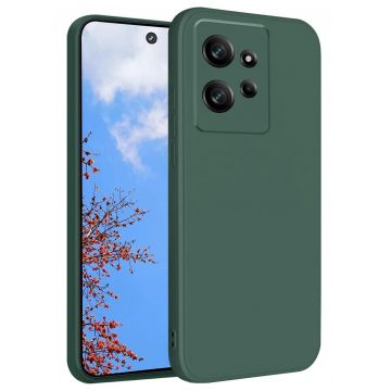 Husa de protectie din Silicon cu Microfibra la interior compatibila Xiaomi Redmi Note 12 4G, Verde inchis