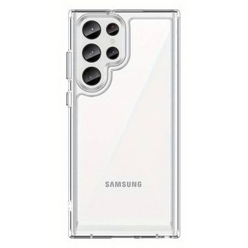 Husa de protectie din Silicon Full Camera Protection pentru Samsung Galaxy S24 Ultra, Transparent