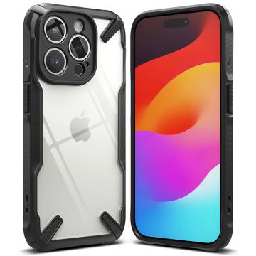 Husa de protectie telefon Fusion compatibila cu iPhone 15 Pro, Negru - ES02111