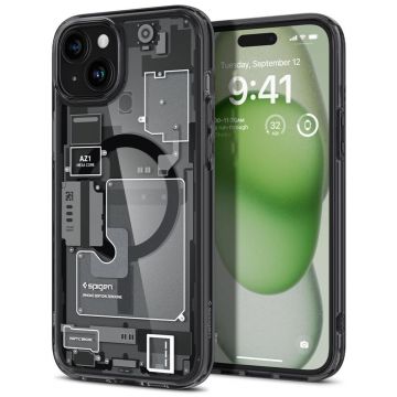 Husa de protectie telefon Hybrid MagSafe compatibila cu iPhone 15 - Black - ES02353
