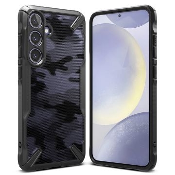 Husa pentru Samsung Galaxy S24, Ringke Fusion X Design, Camo Black