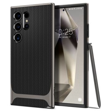 Husa pentru Samsung Galaxy S24 Ultra - Spigen Neo Hybrid - Gri Metalizat