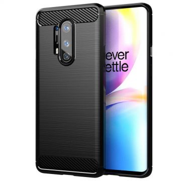 Husa Carbon compatibila OnePlus 8 Pro, Tech Protects, Negru