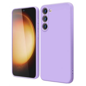 Husa de protectie din Silicon cu Microfibra la interior compatibila Samsung Galaxy S24, Lilac