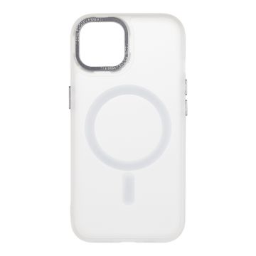 Husa de protectie telefon OBAL:ME pentru Apple iPhone 15, Misty Keeper, MagSafe, Alb