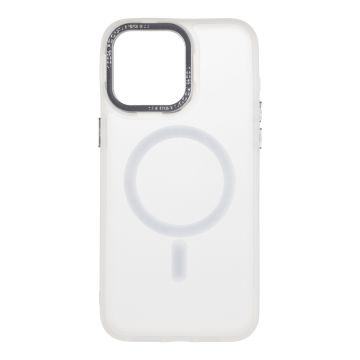 Husa de protectie telefon OBAL:ME pentru Apple iPhone 15 Pro Max, Misty Keeper, MagSafe, Alb