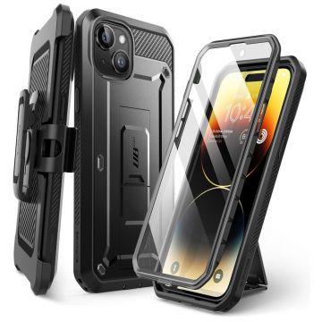 Husa de protectie telefon premium Supcase, Unicorn Beetle Pro, compatibila cu Apple iPhone 15 Plus, Negru