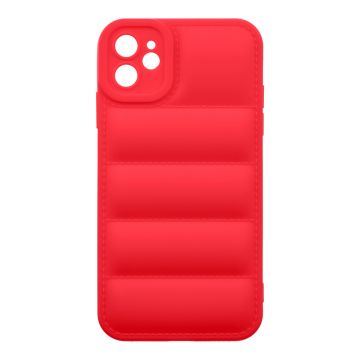 Husa de protectie telefon Puffy OBAL:ME pentru Apple iPhone 11, Poliuretan, Rosu