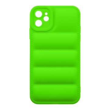 Husa de protectie telefon Puffy OBAL:ME pentru Apple iPhone 11, Poliuretan, Verde