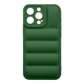 Husa de protectie telefon Puffy OBAL:ME pentru Apple iPhone 13 Pro, Poliuretan, Verde Inchis