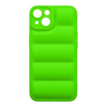 Husa de protectie telefon Puffy OBAL:ME pentru Apple iPhone 14, Poliuretan, Verde