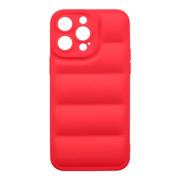 Husa de protectie telefon Puffy OBAL:ME pentru Apple iPhone 14 Pro Max, Poliuretan, Rosu