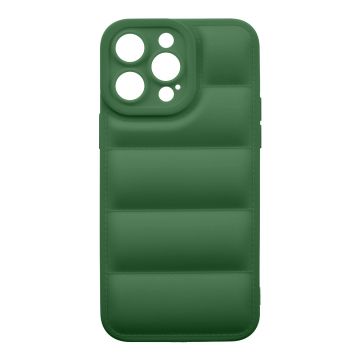 Husa de protectie telefon Puffy OBAL:ME pentru Apple iPhone 14 Pro Max, Poliuretan, Verde Inchis