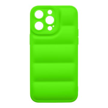 Husa de protectie telefon Puffy OBAL:ME pentru Apple iPhone 14 Pro Max, Poliuretan, Verde