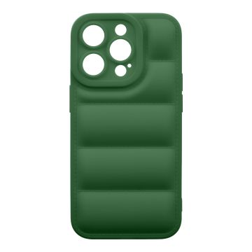 Husa de protectie telefon Puffy OBAL:ME pentru Apple iPhone 14 Pro, Poliuretan, Verde Inchis