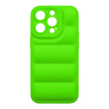 Husa de protectie telefon Puffy OBAL:ME pentru Apple iPhone 14 Pro, Poliuretan, Verde