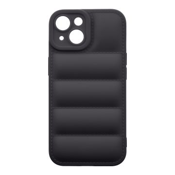 Husa de protectie telefon Puffy OBAL:ME pentru Apple iPhone 15, Poliuretan, Negru