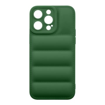 Husa de protectie telefon Puffy OBAL:ME pentru Apple iPhone 15 Pro Max, Poliuretan, Verde Inchis