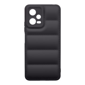 Husa de protectie telefon Puffy OBAL:ME pentru Xiaomi Redmi Note 12 5G, Poliuretan, Negru